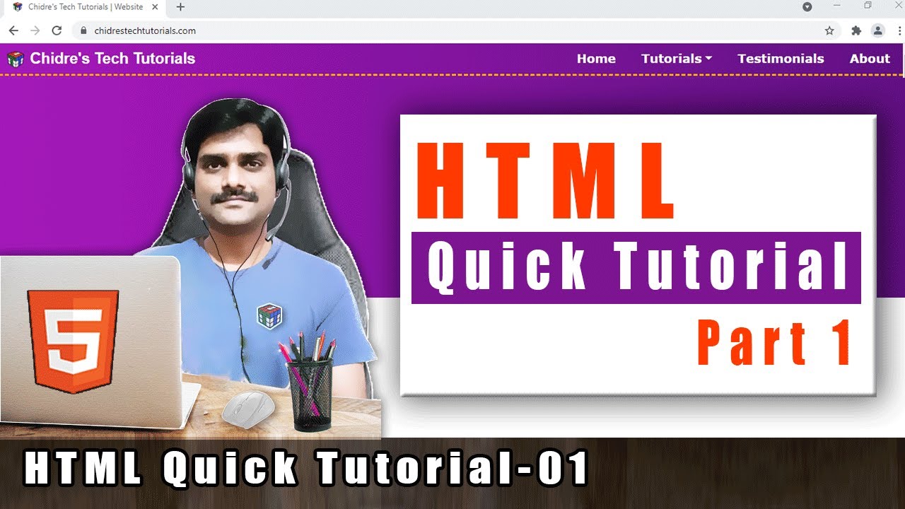 HTML Quick Tutorial 01 - Learn All HTML Tags & Attributes in 2 Hours ...