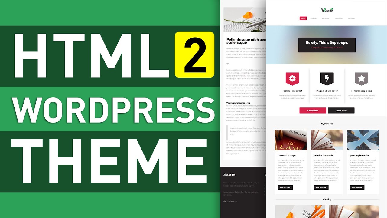HTML Template to WordPress Theme Conversion Tutorial - Urdu & Hindi - 2019