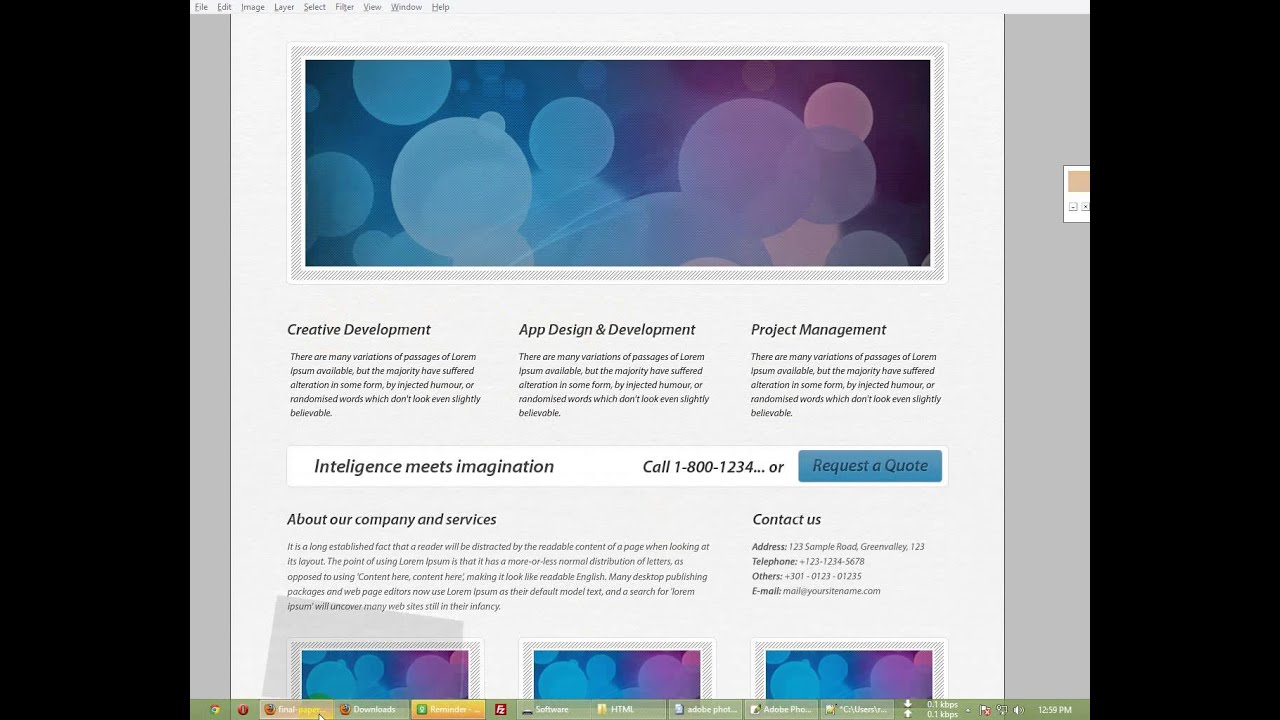 Advance HTML Website Building Part One