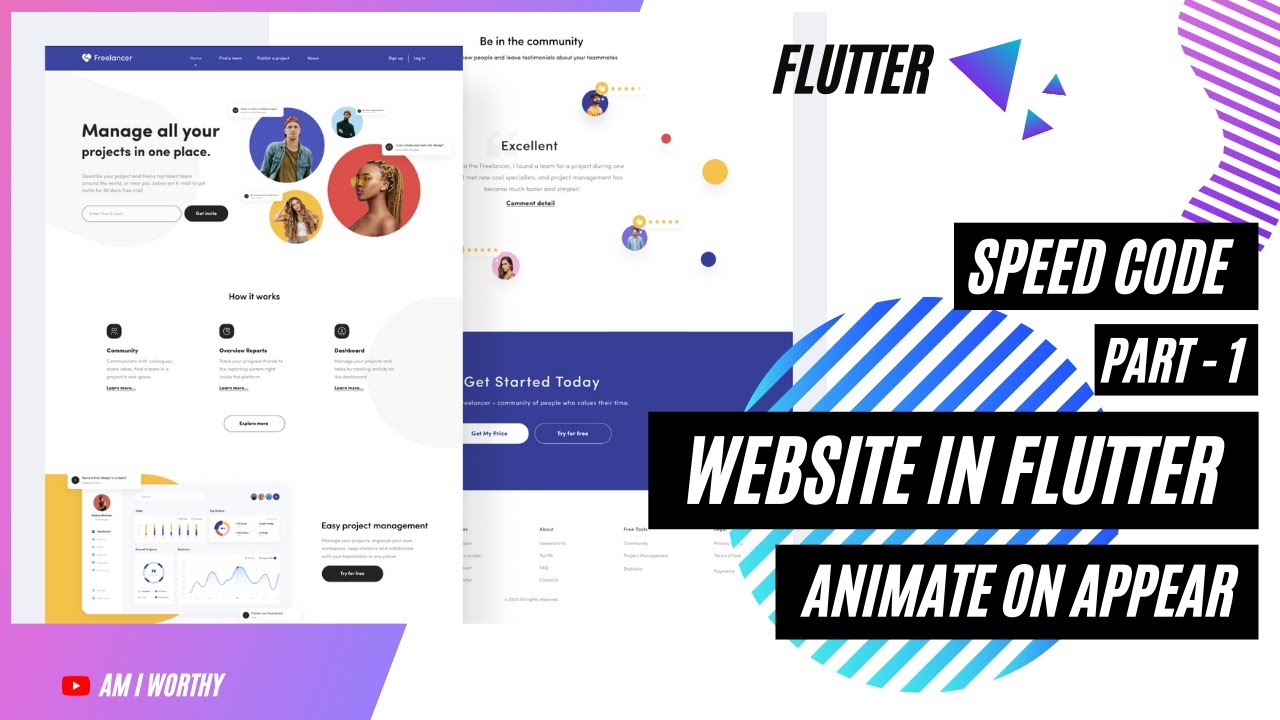 Building a Static Website in Flutter Web | Animate on Scroll | Speed ...
