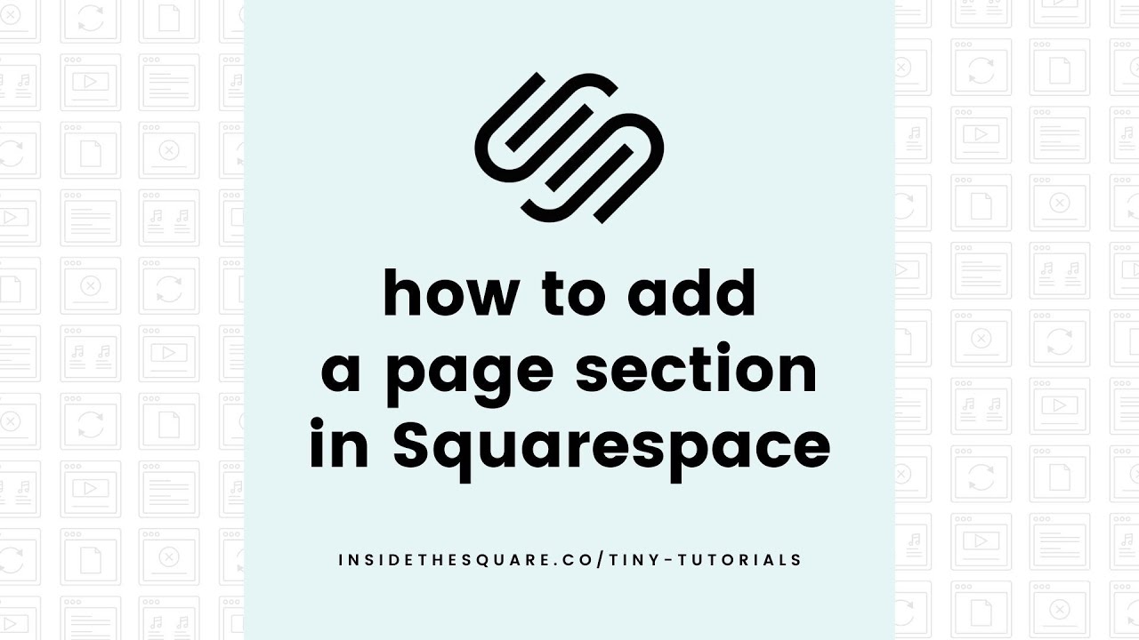 How to Add a Page Section in Squarespace 7.1 // Squarespace 7.1 Tutorial