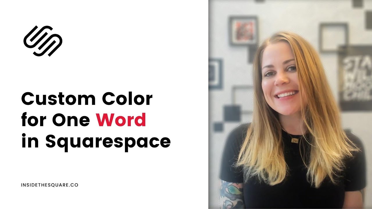 How to change the color of one word in Squarespace // Squarespace CSS ...