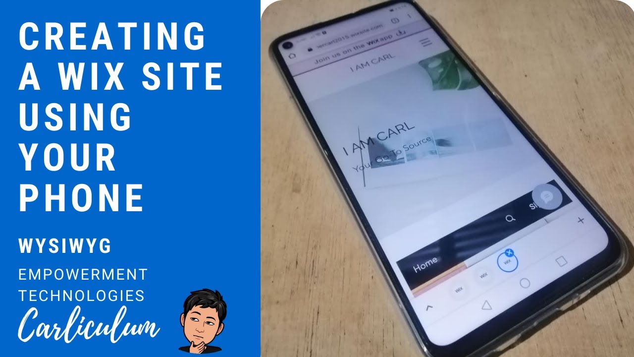Creating a Wix Site Using Your Phone | WYSIWYG| Empowerment Technologies