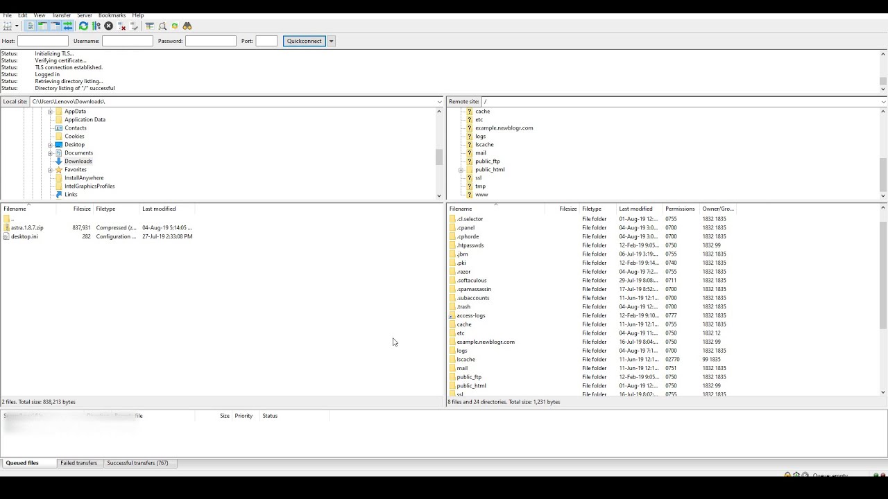 How to install WordPress themes using Filezilla