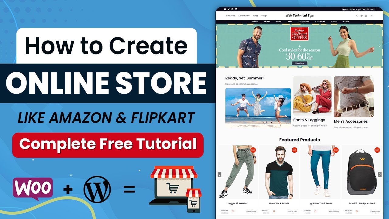How to Create an eCommerce Website with WordPress Free | ONLINE STORE ...