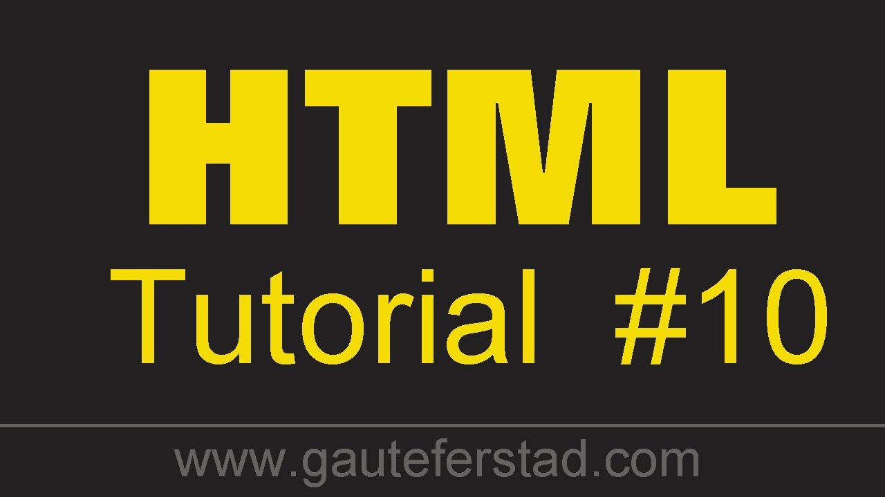 HTML Tutorial 10 Creating Internal Links - Linking your pages together ...